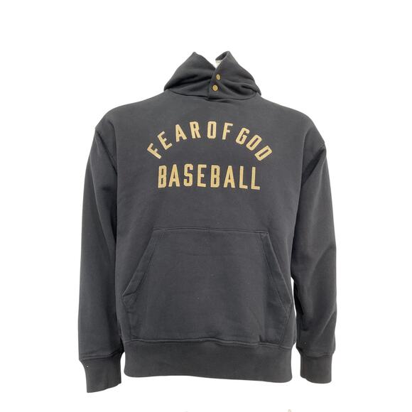 Fear Of God 'Baseball' Black Cotton Hoodie Size M - Picture 2 of 5